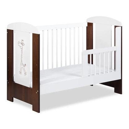 Berço Zyrafka 120x60 Branco e Nogueira