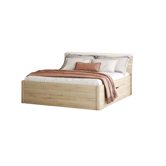 Cama Beta San Remo/Branco 51 com gavetas