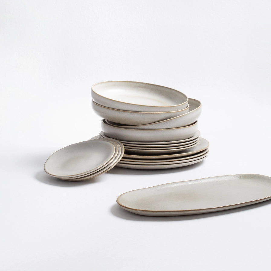 4 Pratos Salada de Grés Porcelânico Terra 23cm