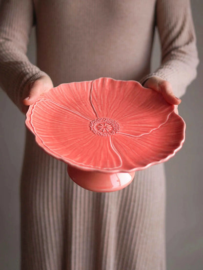 Cake Plate with Flower Stand