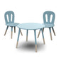 Conjunto Mesa + 2 Cadeiras de Criança Firmiana Azul
