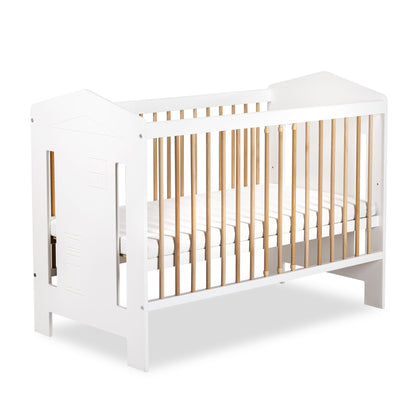 Berço Ida 120X60 Faia e Branco