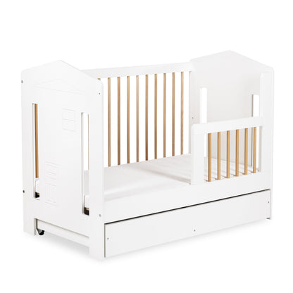 Berço Ida 120X60 Faia e Branco