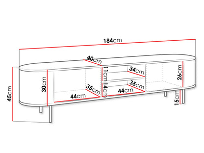 Base TV Lygrint 2P2N 180cm Branco