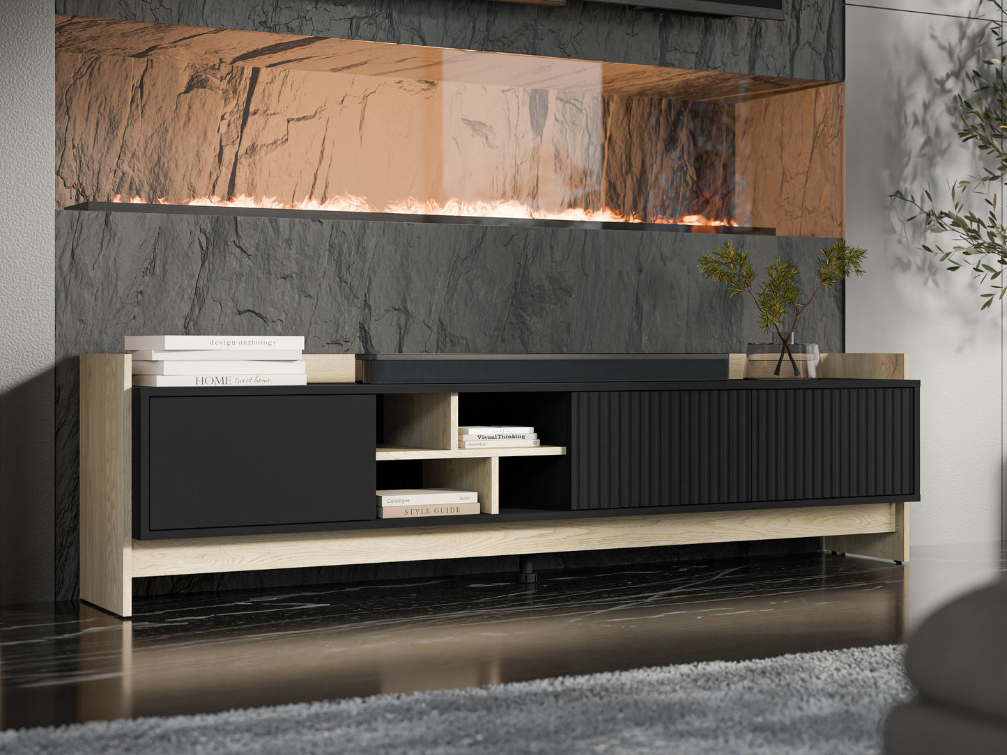 Móvel TV Porto II 3P 4N 190cm