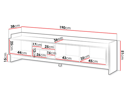 Móvel TV Porto II 3P 4N 190cm