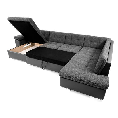 Sofá de Canto com Chaise em U Niko Bis Manila Lado Esquerdo