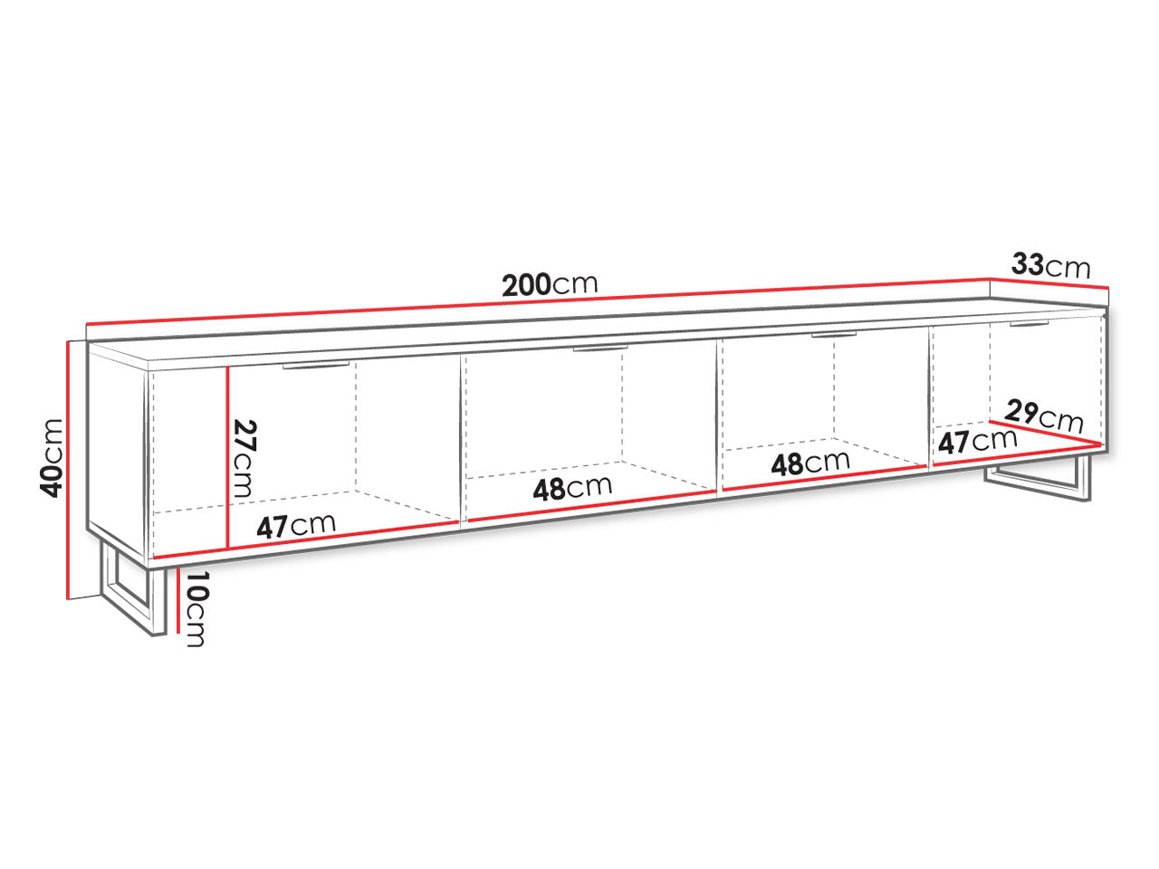 Base TV Telani 200cm