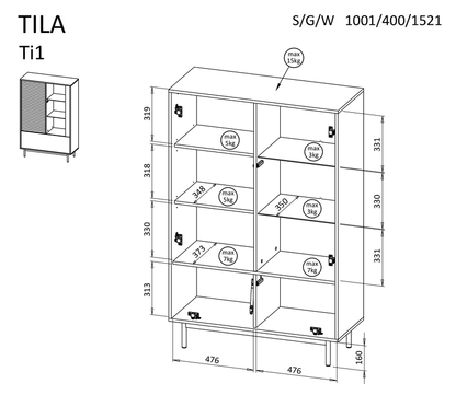 Vitrine Tila 3P
