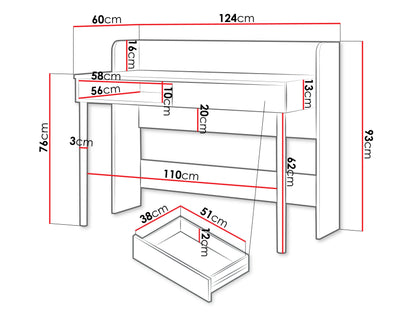 Secretária Yuki 120cm Bege