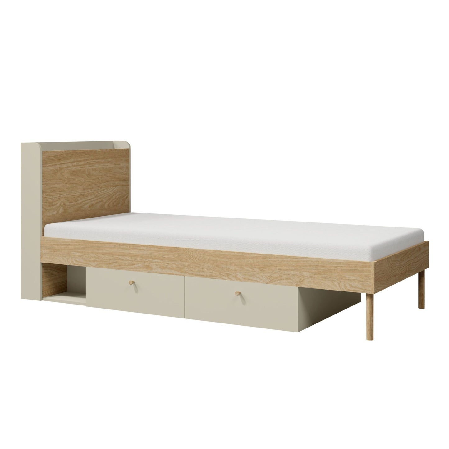 Cama Yuki 1N2G 90cm Bege
