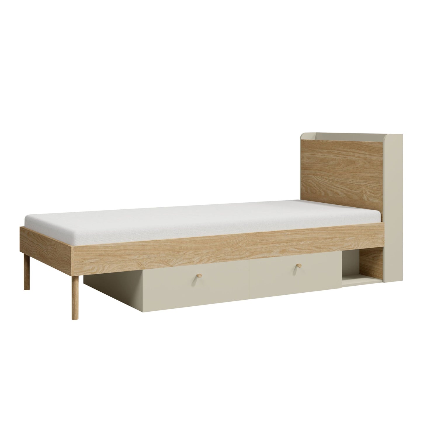 Cama Yuki 1N2G 90cm Bege